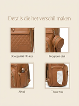 Ayviora Lune Bag Cognac - detailopname