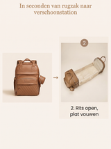 Ayviora Lune Bag Cognac - van tas naar verschoonstation