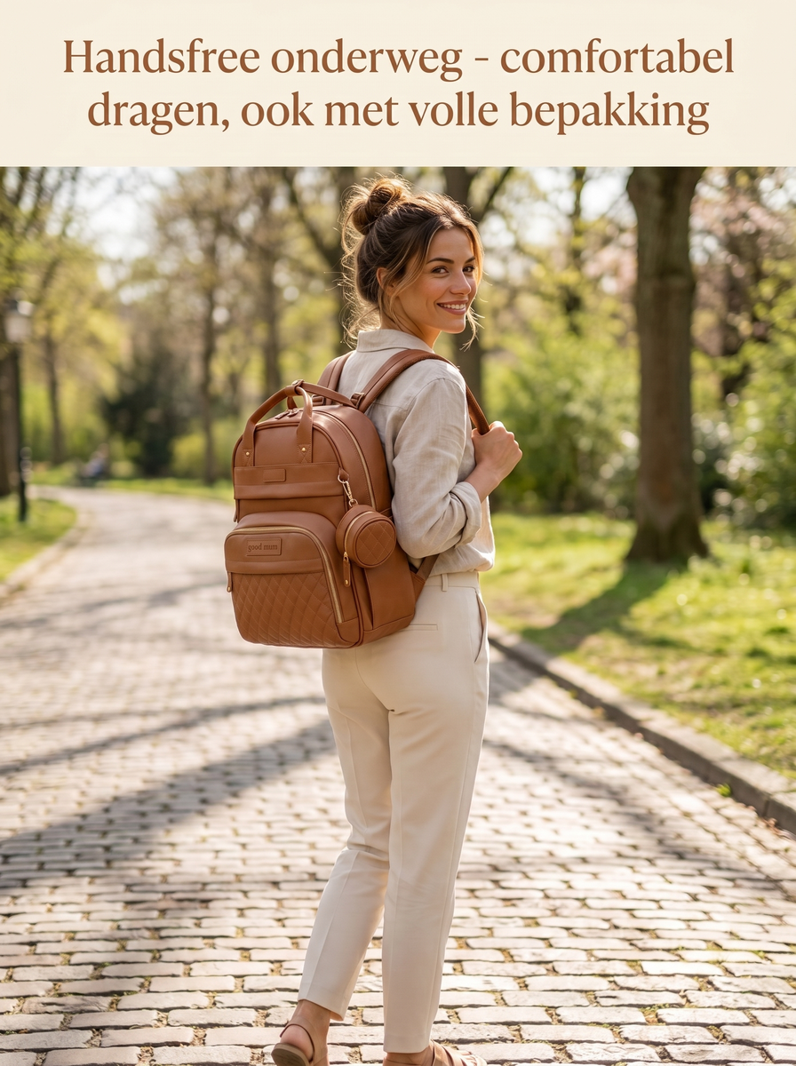 Ayviora Lune Bag Cognac - handsfree dragen