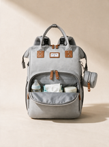 Ayviora Cloud Bag Pearl - geopend met alle vakken zichtbaar