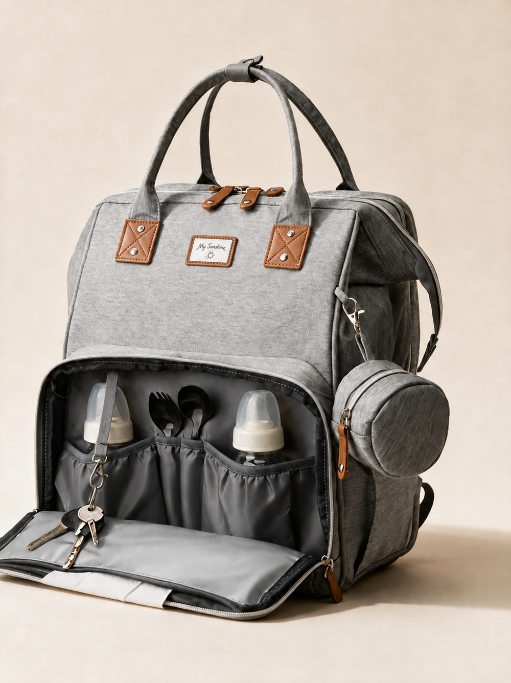 Ayviora Cloud Bag Stone - geisoleerd flesjesvak