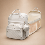 Ayviora Lune Bag Crème - tas met uitgeklapt verschoonstation