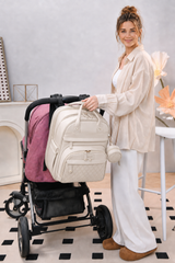 Ayviora Lune Bag Crème - aan de kinderwagen