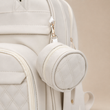 Ayviora Lune Bag Crème - detail fopspeen-etui aan de tas