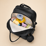 Ayviora Lune Bag Noir - hoofdvak gevuld met babyspullen
