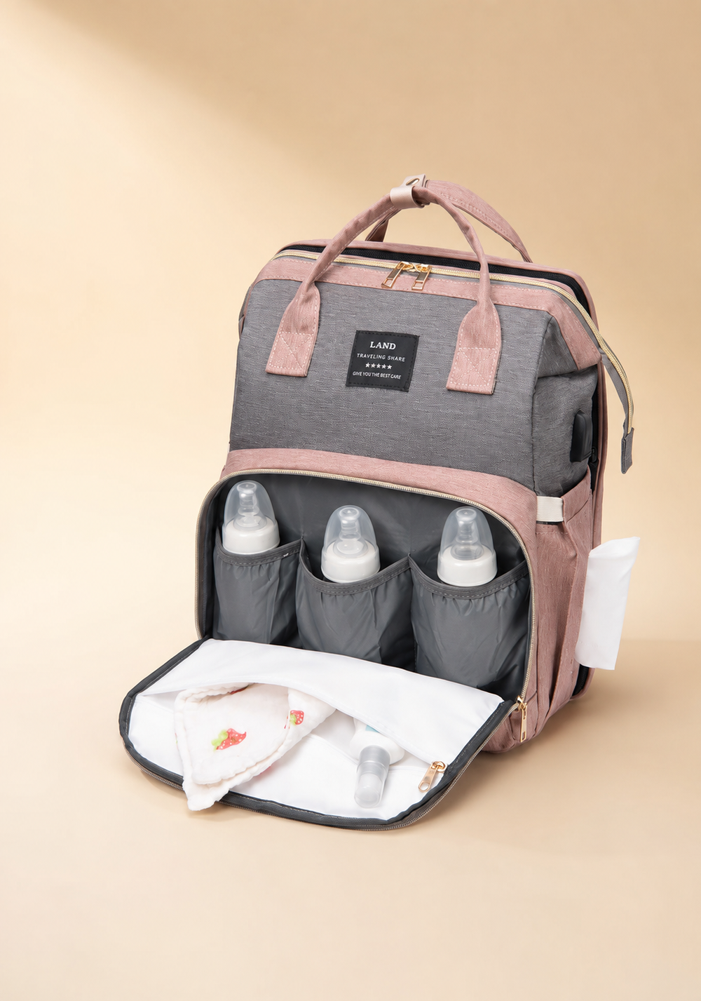 Ayviora Nest Bag Blush - geisoleerd flesjesvak