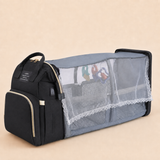 Ayviora Nest Bag Noir - uitgevouwen als babybedje, 3/4 hoek