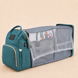 Ayviora Nest Bag Pine - uitgevouwen als babybedje, 3/4 hoek
