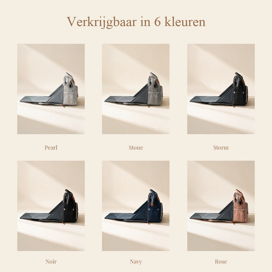 Ayviora Cloud Bag - verkrijgbaar in 6 kleuren, uitgevouwen als verschoningsmat